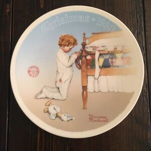 Norman Rockwell Christmas Plate 1990